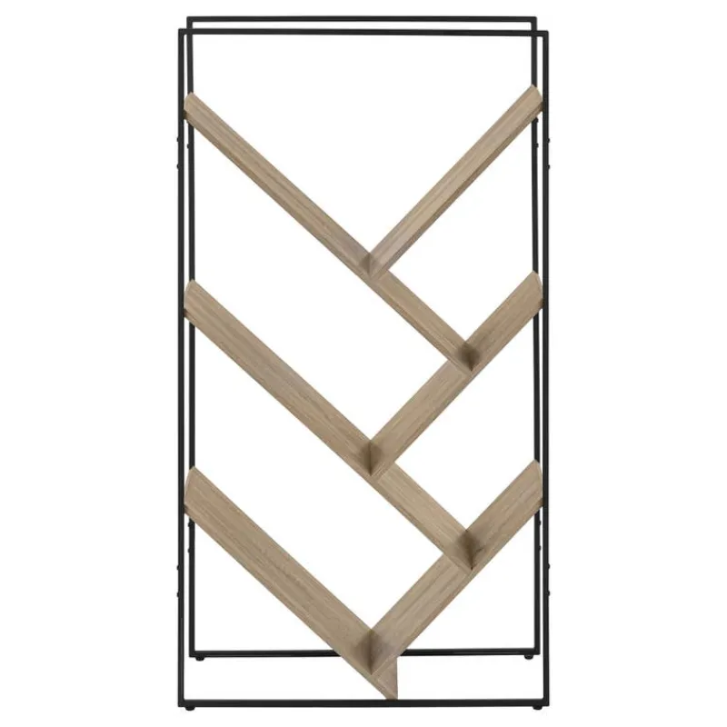 Monarch Bookcase / etagere - 5 slanted open shelves - 60"h - wood-look / b -
