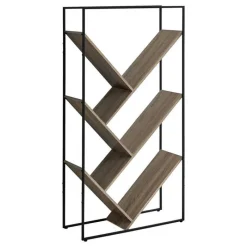 Monarch Bookcase / etagere - 5 slanted open shelves - 60