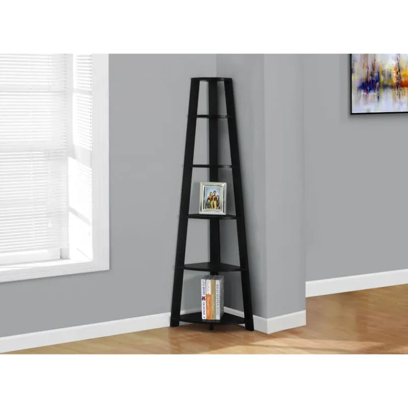 Monarch Bookcase - 72"h / corner accent etagere -