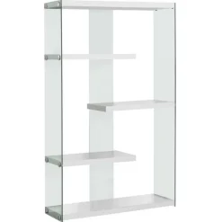Monarch Bookcase - 60"h / glossy with tempered glass -