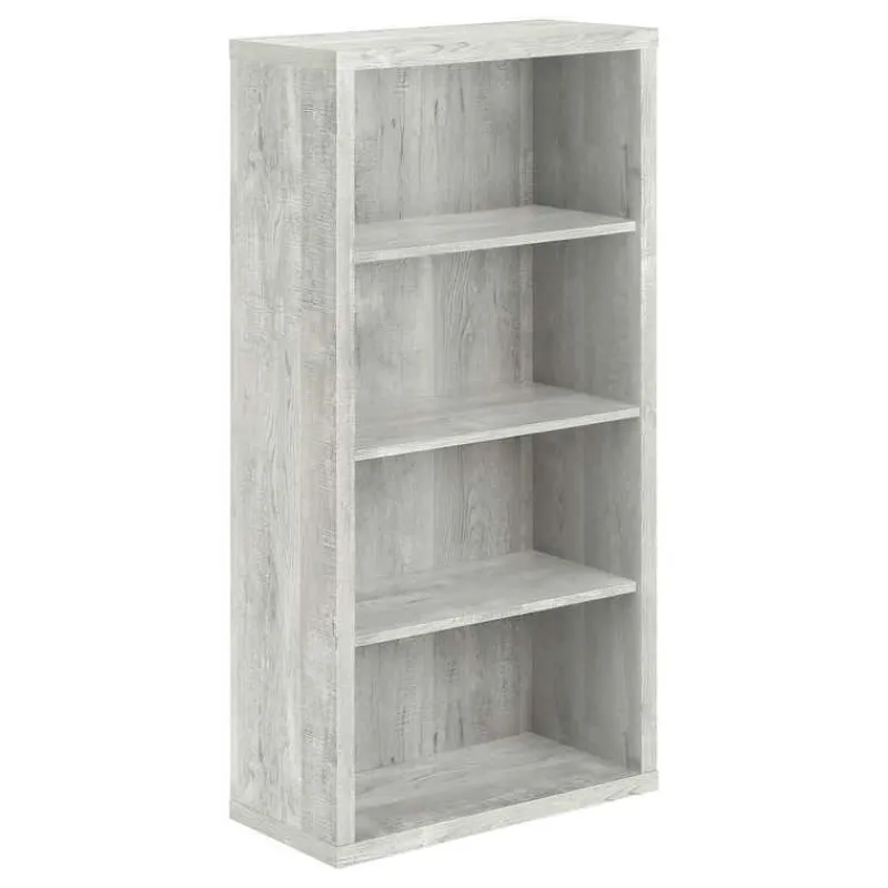 Monarch Bookcase - 48"h / reclaimed wood-look / adj. shelves -