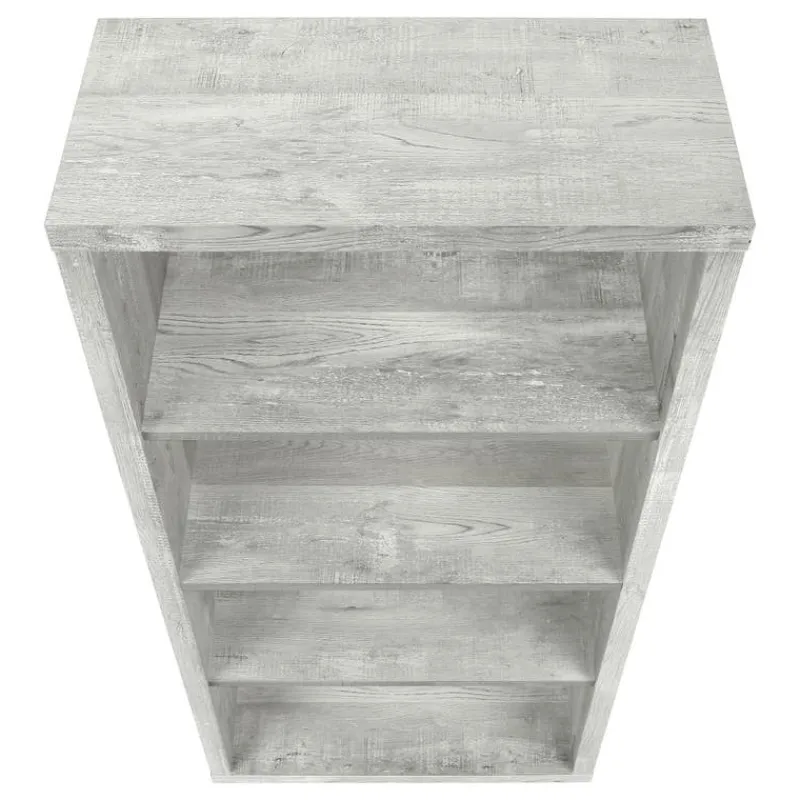 Monarch Bookcase - 48"h / reclaimed wood-look / adj. shelves -