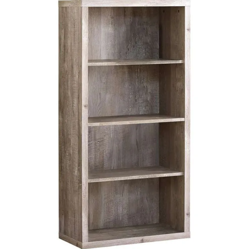 Monarch Bookcase - 48"h / reclaimed wood-look/ adj. shelves -
