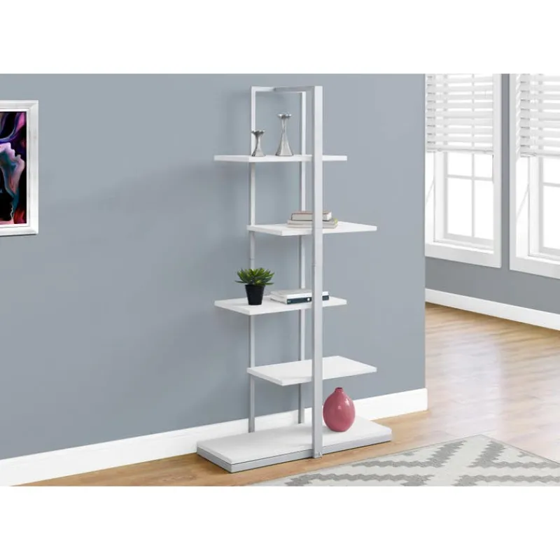 Monarch Bookcase - 60"h / / silver metal -