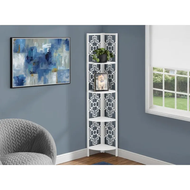 Monarch Bookcase - 62"h / / metal corner etagere -