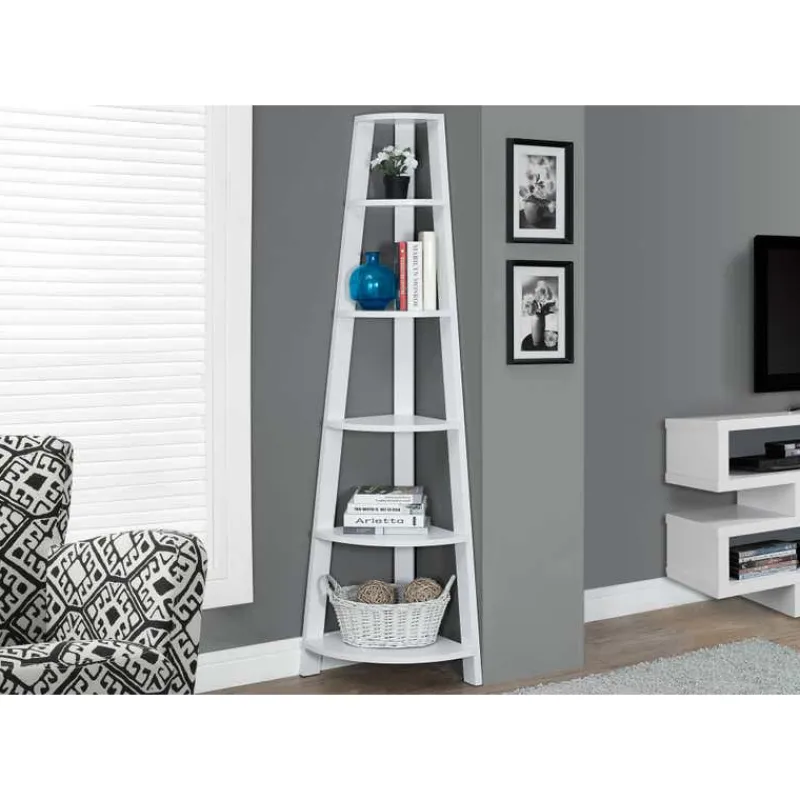 Monarch Bookcase - 72"h / corner accent etagere -