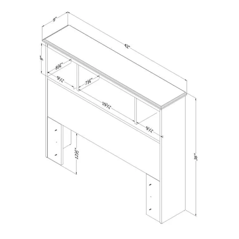 Meubles South Shore Bookcase Headboard (39") - South Shore