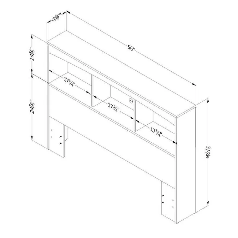 Meubles South Shore Bookcase Headboard (54") - South Shore