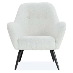 Bouclé Fabric Accent Chair -