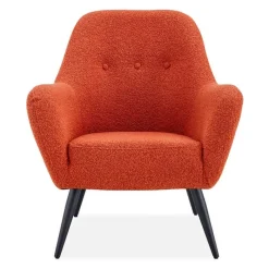 Bouclé Fabric Accent Chair -