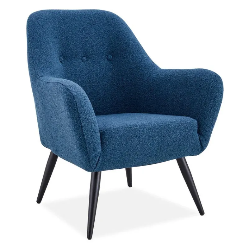 Bouclé Fabric Accent Chair -