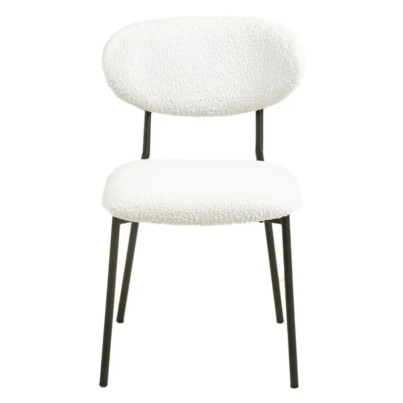 Bouclé Fabric Chairs (Set of 2) -