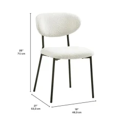 Bouclé Fabric Chairs (Set of 2) -