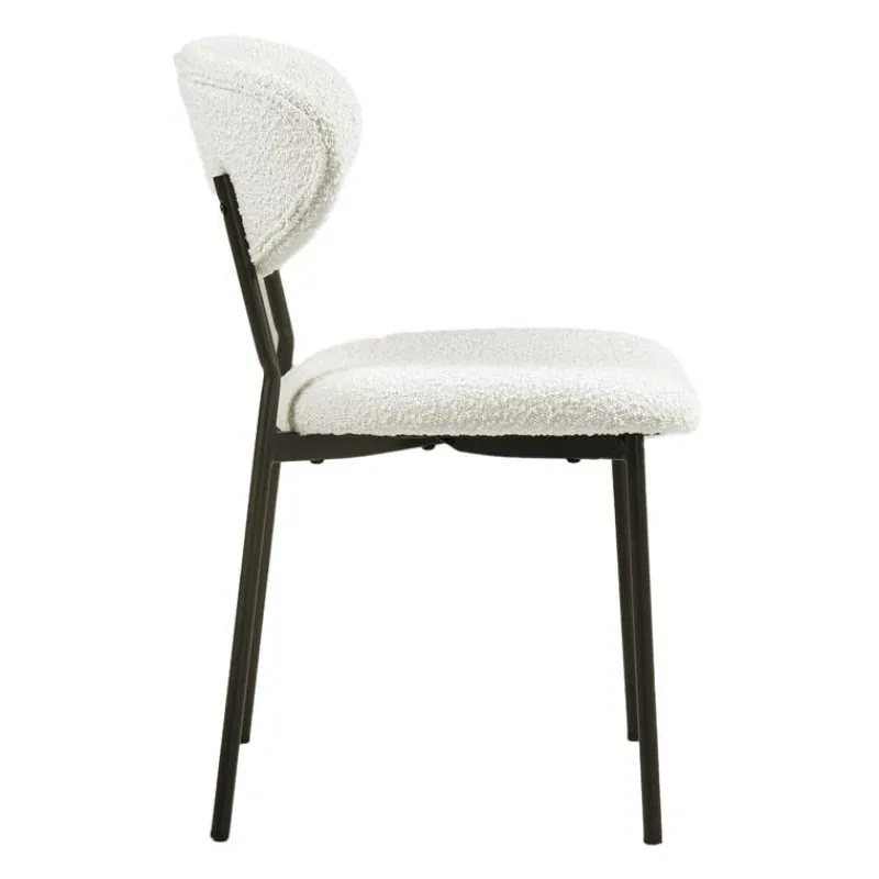 Bouclé Fabric Chairs (Set of 2) -