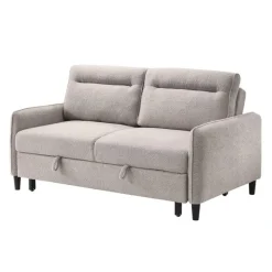 Bouclé Fabric Loveseat Bed