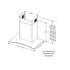 Broan Chimney Range Hood Wall Mount 30" , 450 CFM - EW4630SS