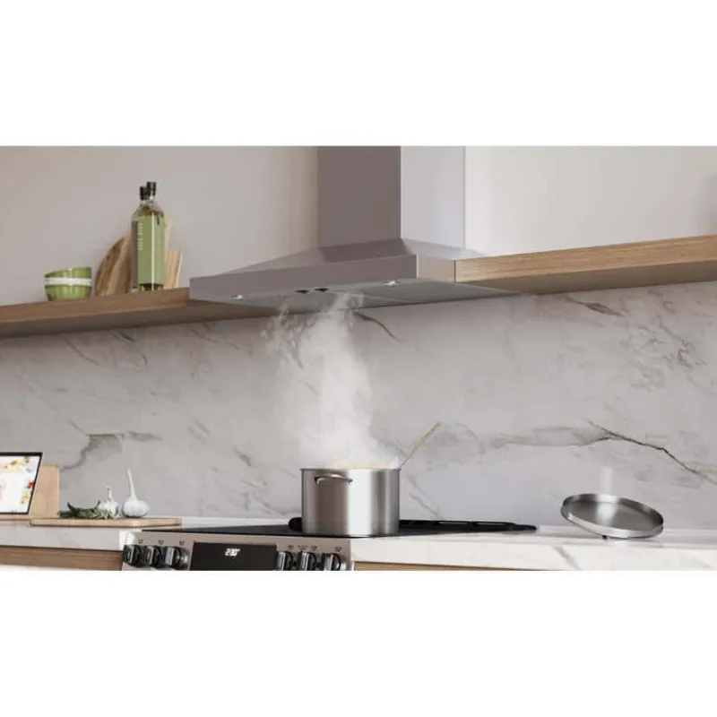 Broan Pyramidal Chimney Range Hood Wall Mount 30" , 650 CFM - EWS1306SS