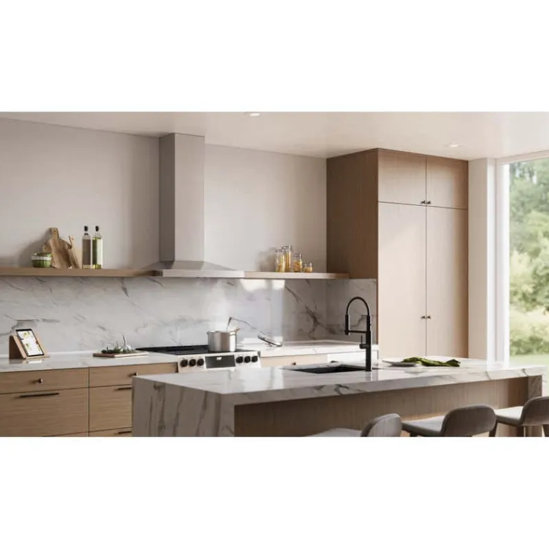 Broan Pyramidal Chimney Range Hood Wall Mount 30" , 650 CFM - EWS1306SS