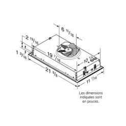 Broan Range Hood Built-in 21.5" , 300 CFM - PM300SS