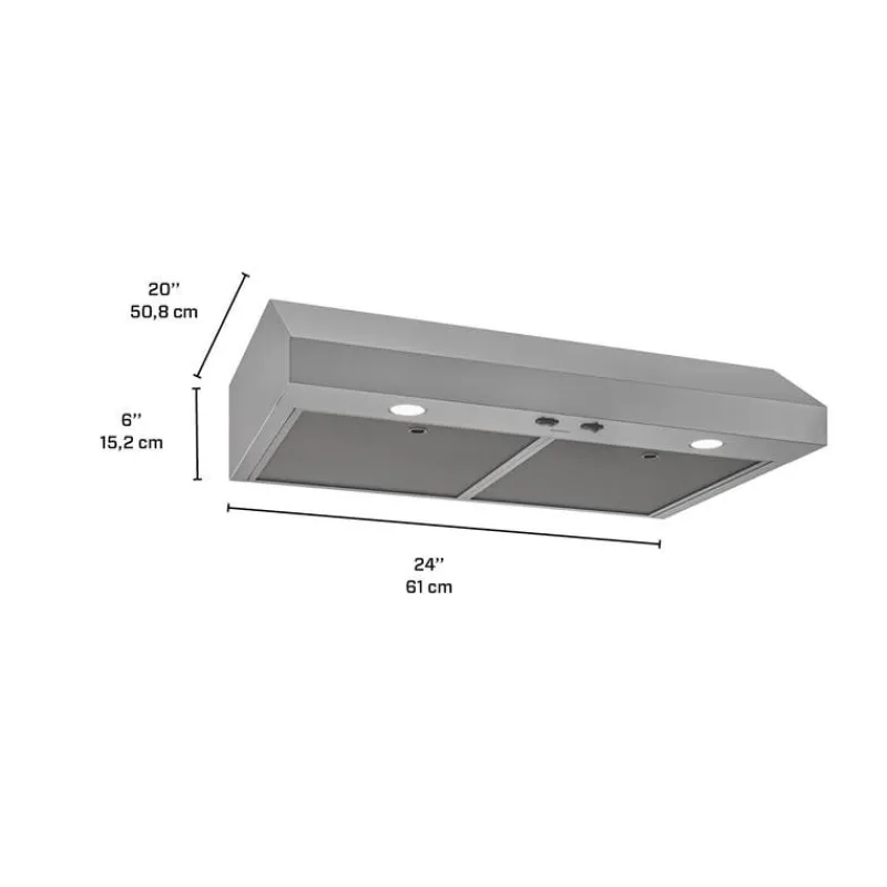 Broan Range Hood Standard 24" , 350 CFM - GLA1243SS