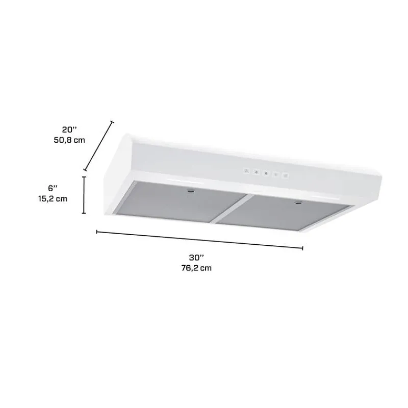 Broan Range Hood Standard 30" , 350 CFM - MTR2303WW