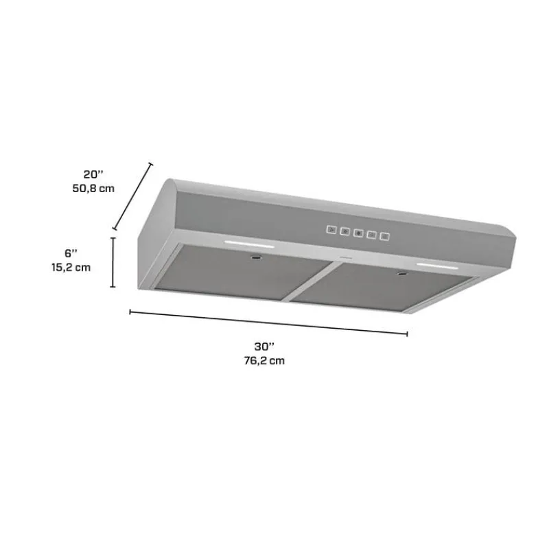 Broan Range Hood Standard 30" , 350 CFM - MTR2303SS
