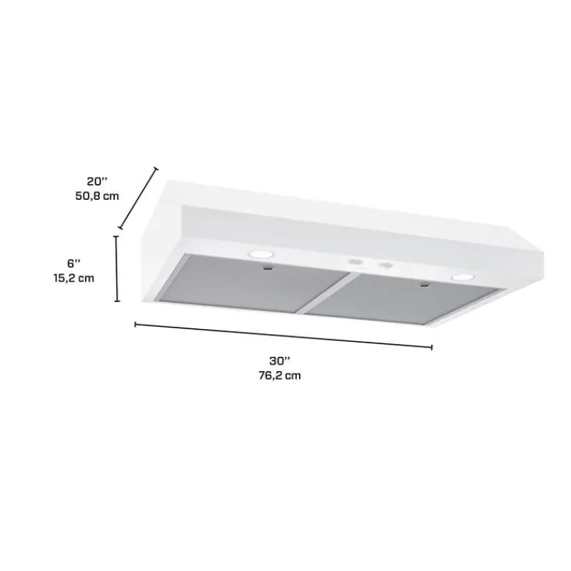 Broan Range Hood Standard 30" , 350 CFM - GLA1303WW