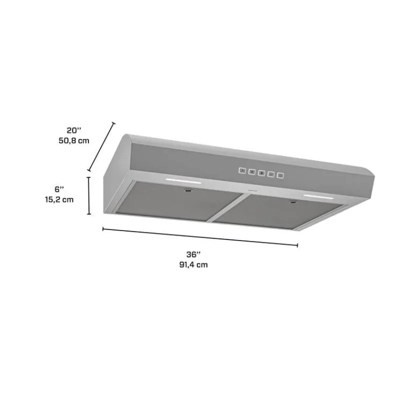 Broan Range Hood Standard 36" , 350 CFM - MTR2363SS