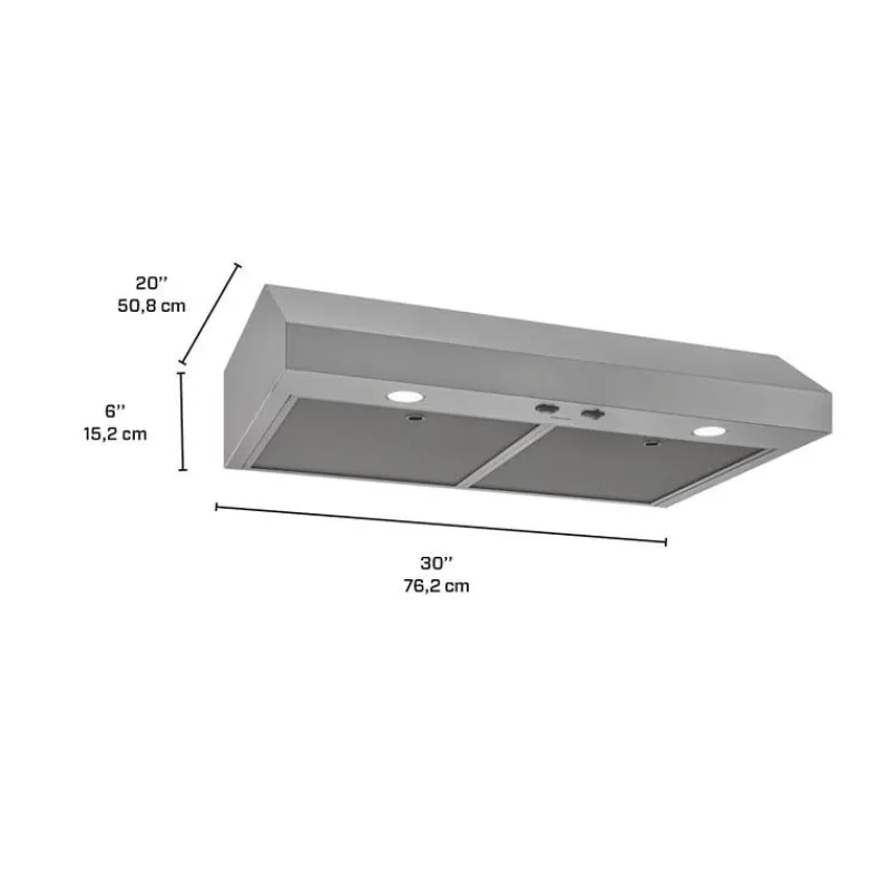 Broan Range Hood Standard 30" , 350 CFM - GLA1303SS