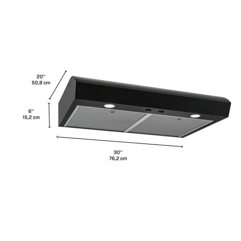 Broan Range Hood Standard 30" , 350 CFM - MTR1303BL