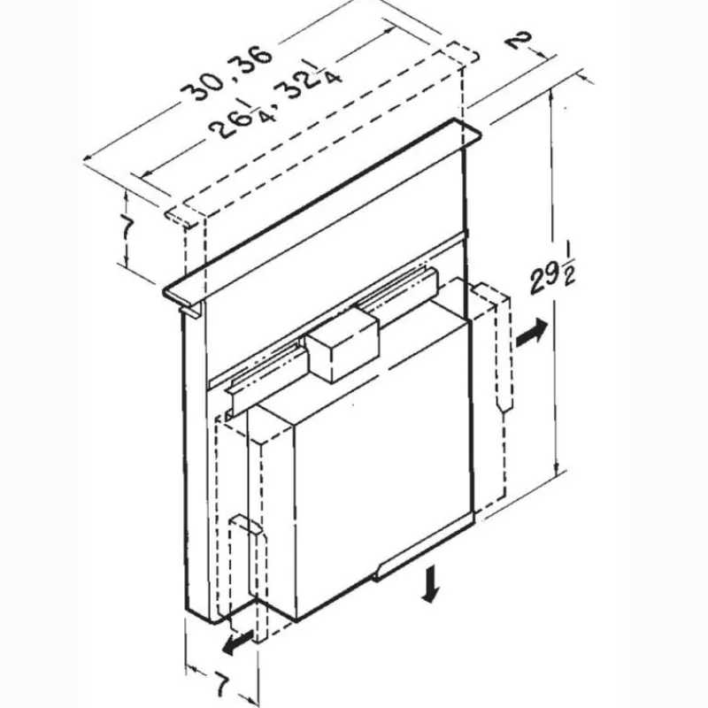 Broan Retractable hood Built-in 30" , 480 CFM - 273003