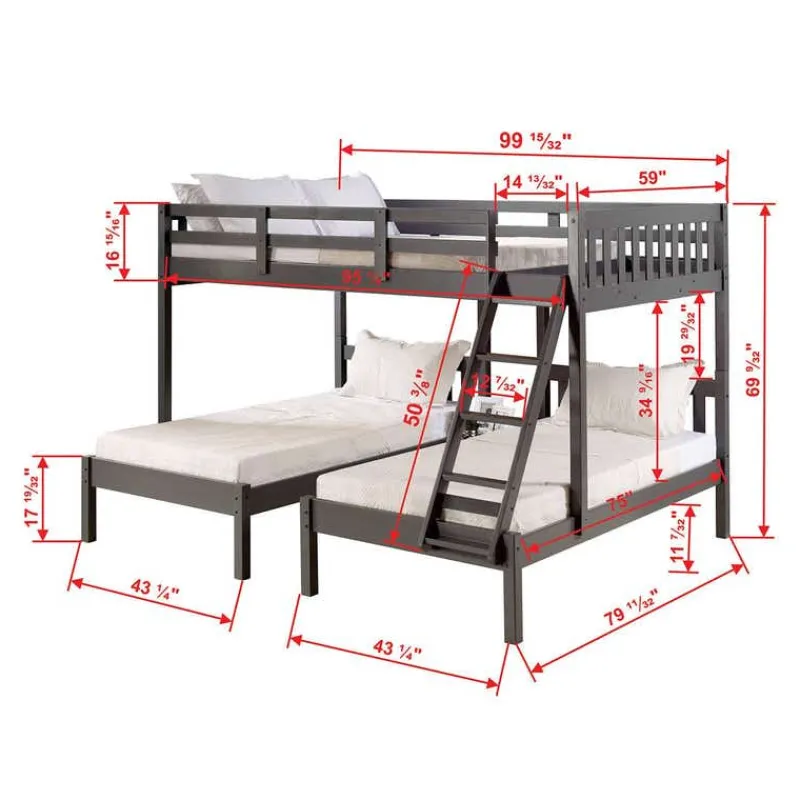 Bunk Bed 2 x 39"/54"