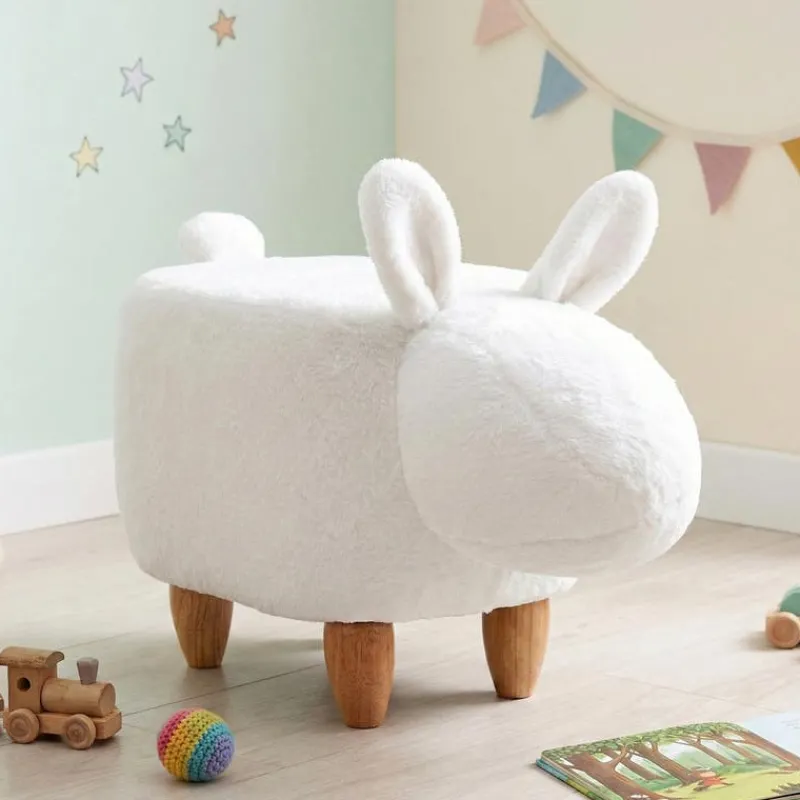 Bunny-Shaped Kids Pouf – 26.4" x 14.2" x 14.6"