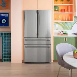 GE Café CAFE 23,2 Cu Ft 36 In Refrigerator Bottom Freezer, French door - CJE23DP2WS1
