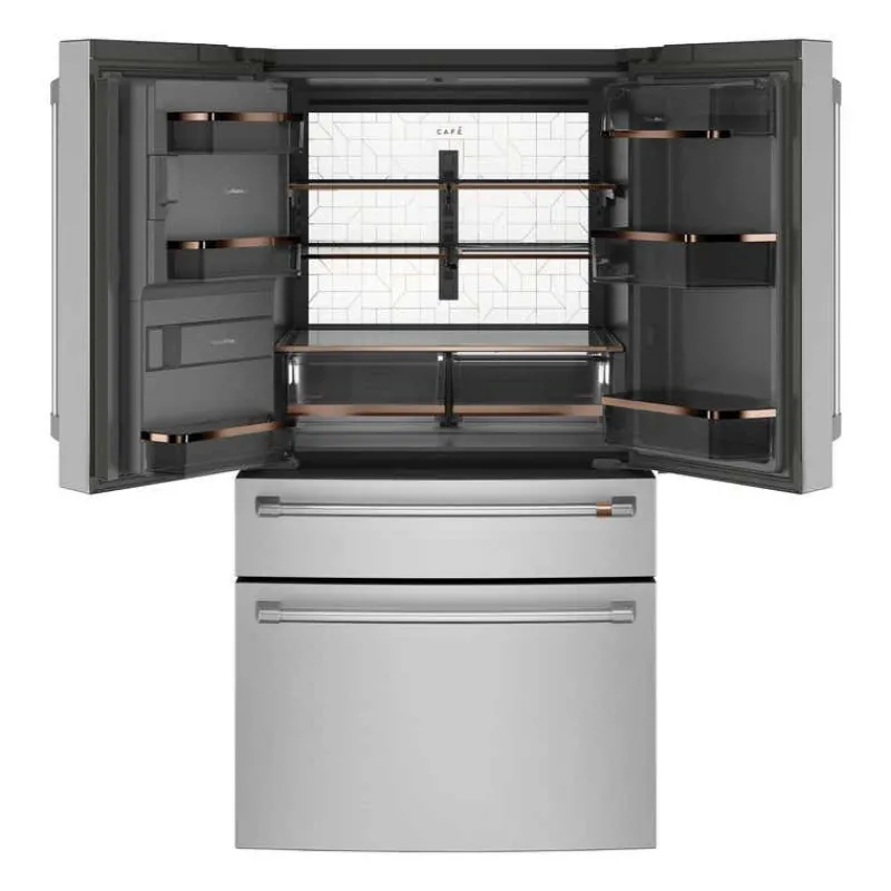 GE Café CAFE 27.8 Cu Ft 36 In Refrigerator Bottom Freezer, French door - CVE28DP2NS1
