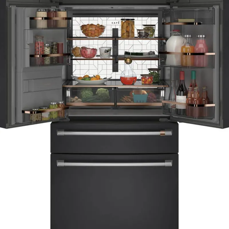 GE Café CAFE 27.8 Cu Ft 36 In Refrigerator Bottom Freezer, French door - CVE28DP3ND1