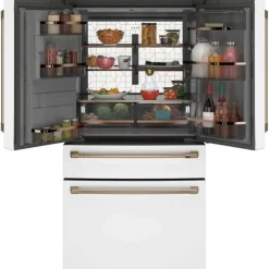 GE Café CAFE 22,3 Cu Ft 36 In Refrigerator Bottom Freezer, French door - CXE22DP4PW2