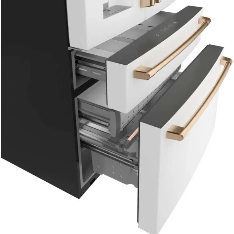 GE Café CAFE 22,3 Cu Ft 36 In Refrigerator Bottom Freezer, French door - CXE22DP4PW2