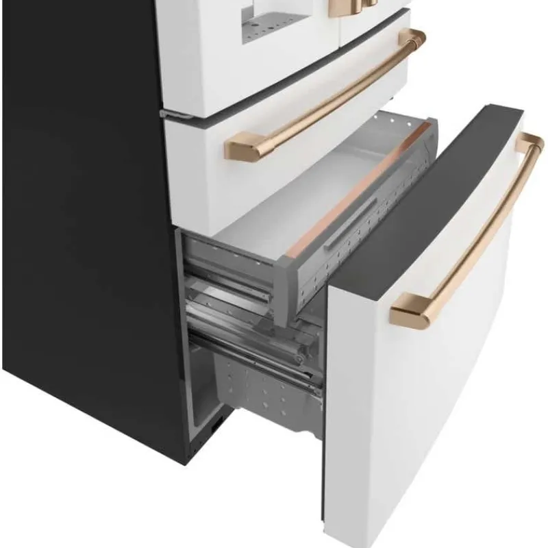 GE Café CAFE 22,3 Cu Ft 36 In Refrigerator Bottom Freezer, French door - CXE22DP4PW2