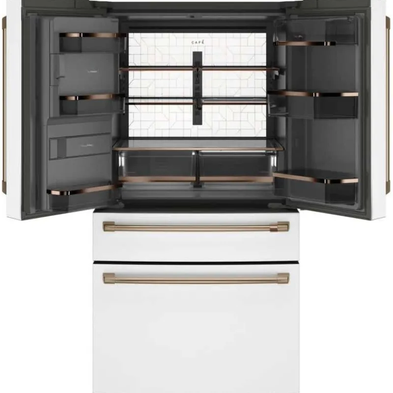 GE Café CAFE 22,3 Cu Ft 36 In Refrigerator Bottom Freezer, French door - CXE22DP4PW2