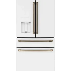 GE Café CAFE 22,3 Cu Ft 36 In Refrigerator Bottom Freezer, French door - CXE22DP4PW2