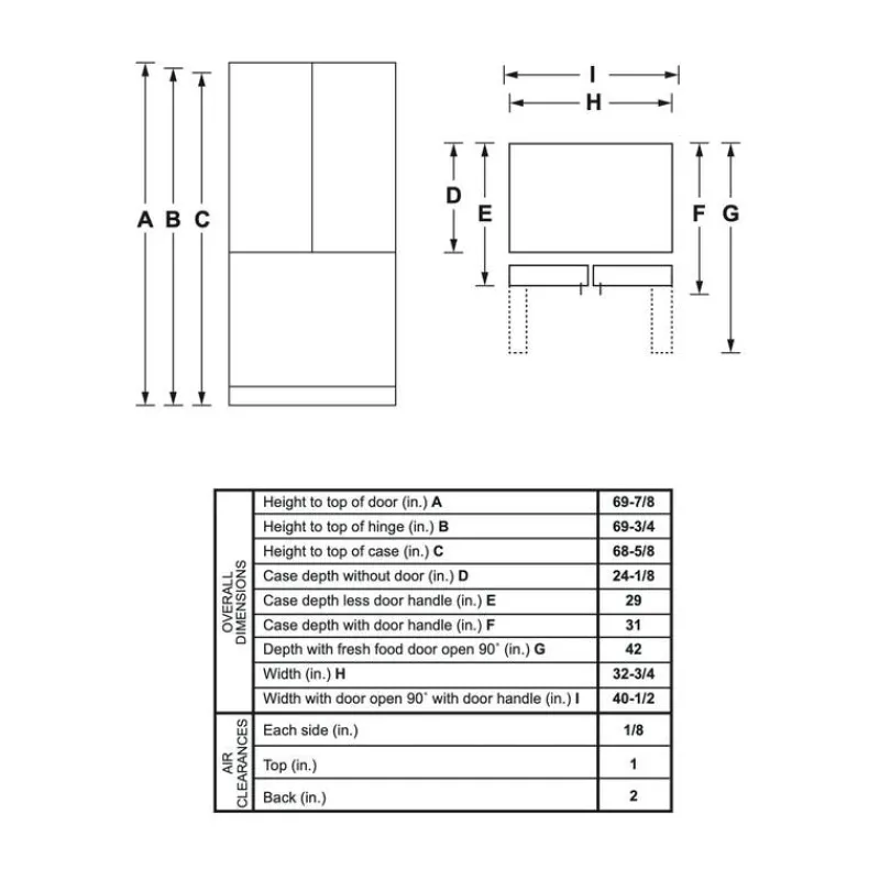 GE Café CAFE 18.6 Cu Ft 33 In Refrigerator Bottom Freezer, French door - CWE19SP4NW2
