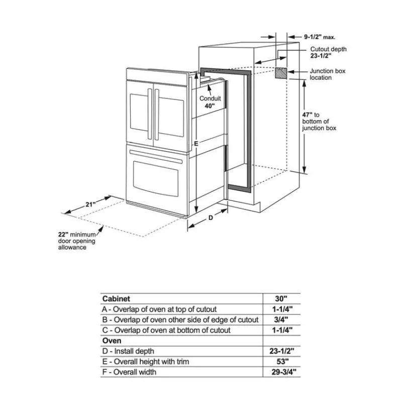 GE Café CAFE Built-In Wall Oven 30" Electric - CTD90FP2NS1