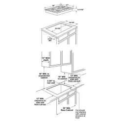GE Café CAFE Cooktop Gas 36" - CGP95362MS1