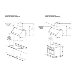 GE Café CAFE Hood Commercial-Style 36" , 600 CFM - CVW93644PWM