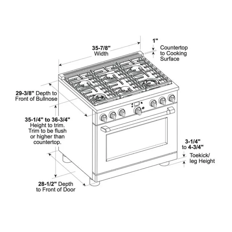 GE Café CAFE Range 36" Electric Gas - C2Y366P2TS1