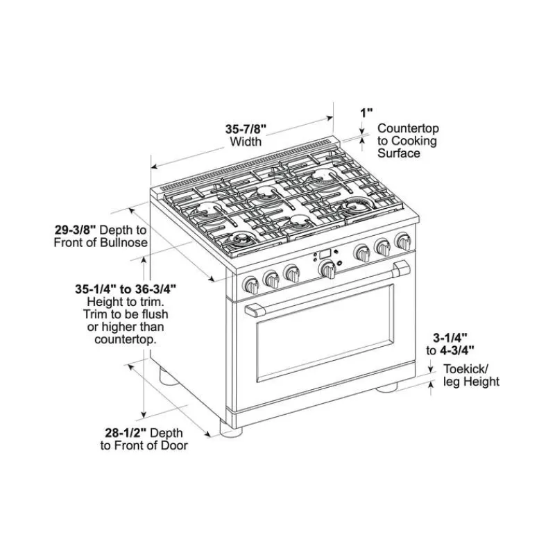 GE Café CAFE Range 36" Electric Gas - CGY366P4TW2