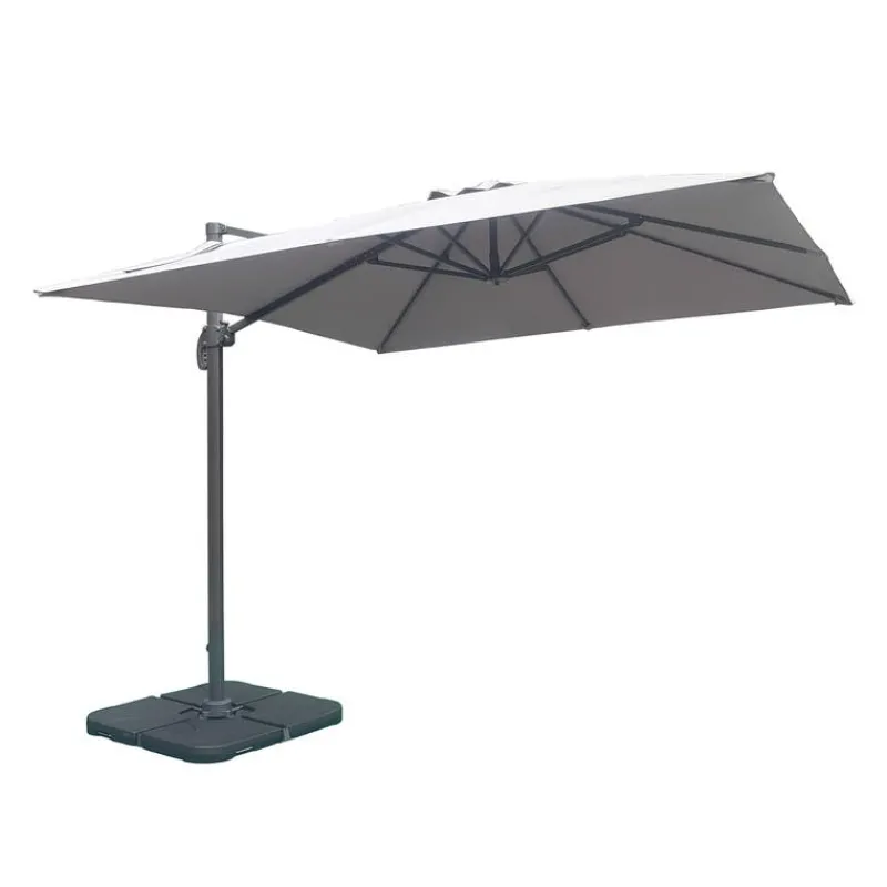 Cantilever Patio Umbrella with 360° Rotation and Base - 10 ft