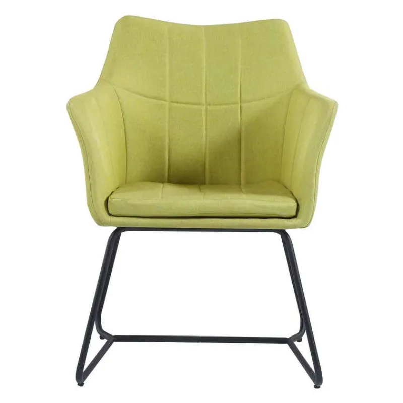 Chair with Metal Base - Lime