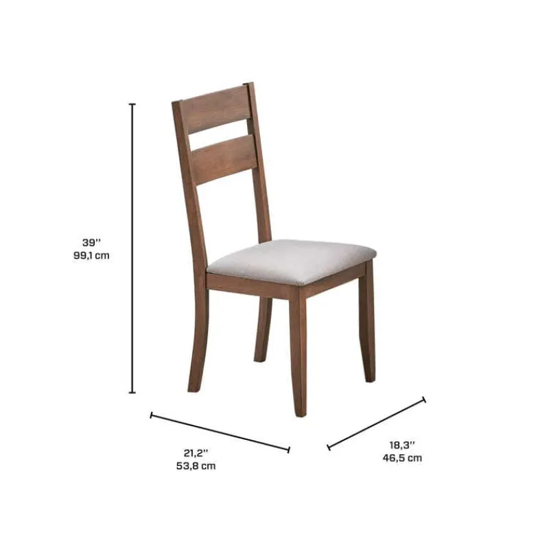 Chairs (Set of 2) - Brown & Beige